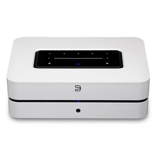 Bluesound Powernode white front top view