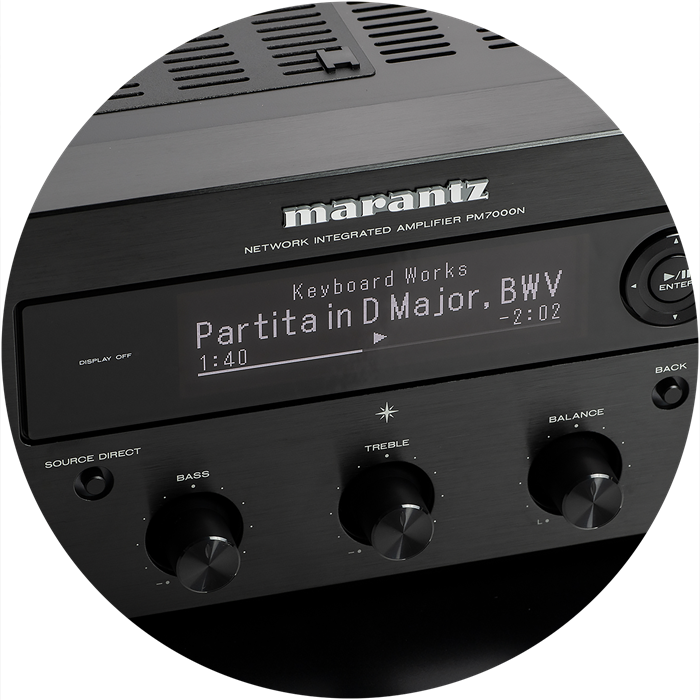 Marantz PM7000N Integrated Amplifier - [2x60W BT Wi-Fi HEOS DAC USB Phono]