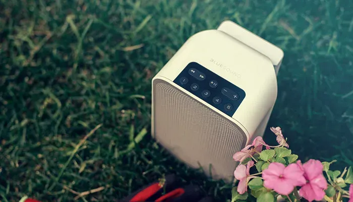 Bluesound PULSE FLEX 2i, on grass at Toma Audio