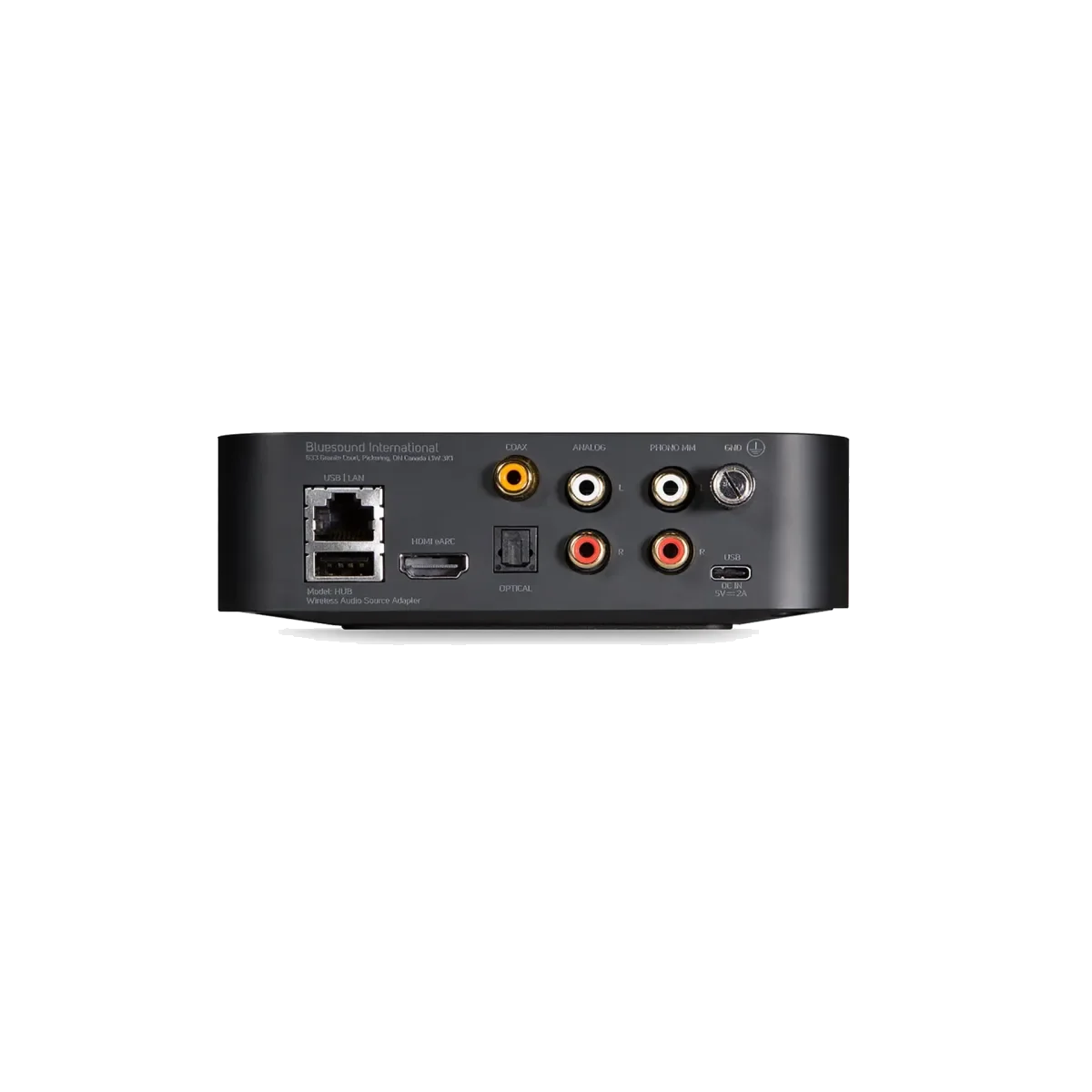 Bluesound System Hub, rear view at Toma Audio