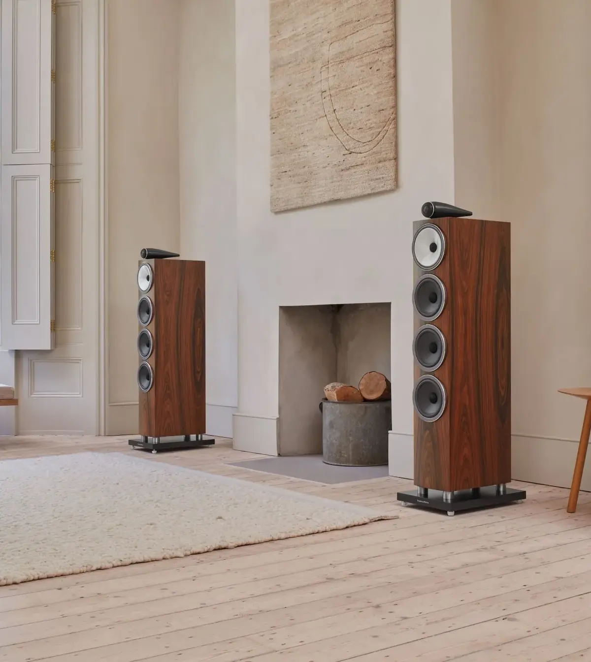 Bowers & Wilkins 702 S3 in Mocha, second room view at Toma Audio