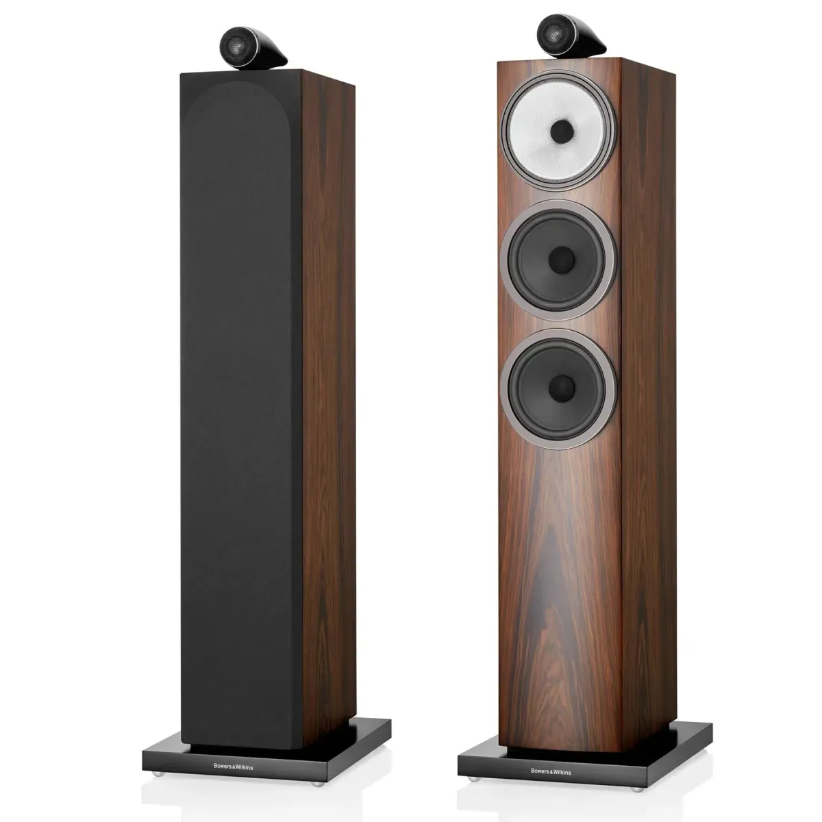 Bowers & Wilkins 703 S3 in Mocha, paired front and rear view at Toma Audio