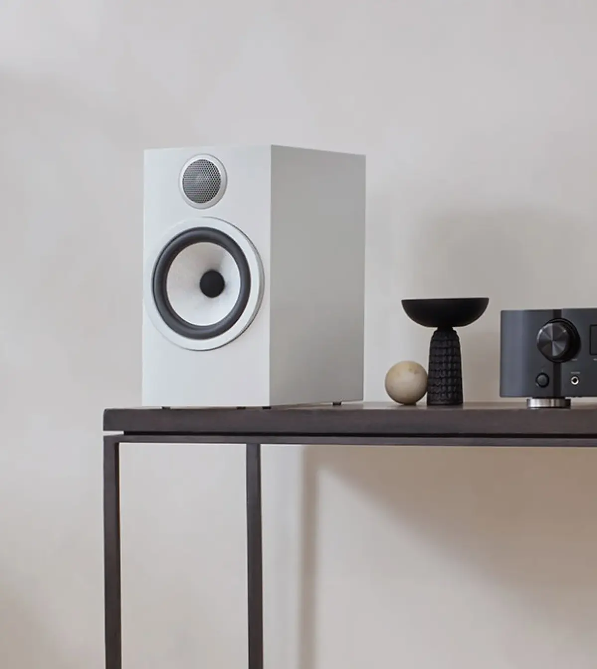 Bowers & Wilkins 706 S3 in Satin White, room view at Toma Audio