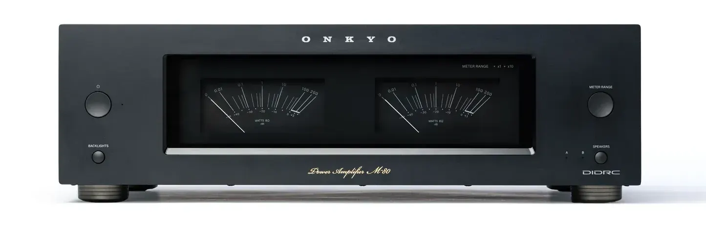 Onkyo M-80 Premium Icon Series Power Amplifier, product view at Toma Audio