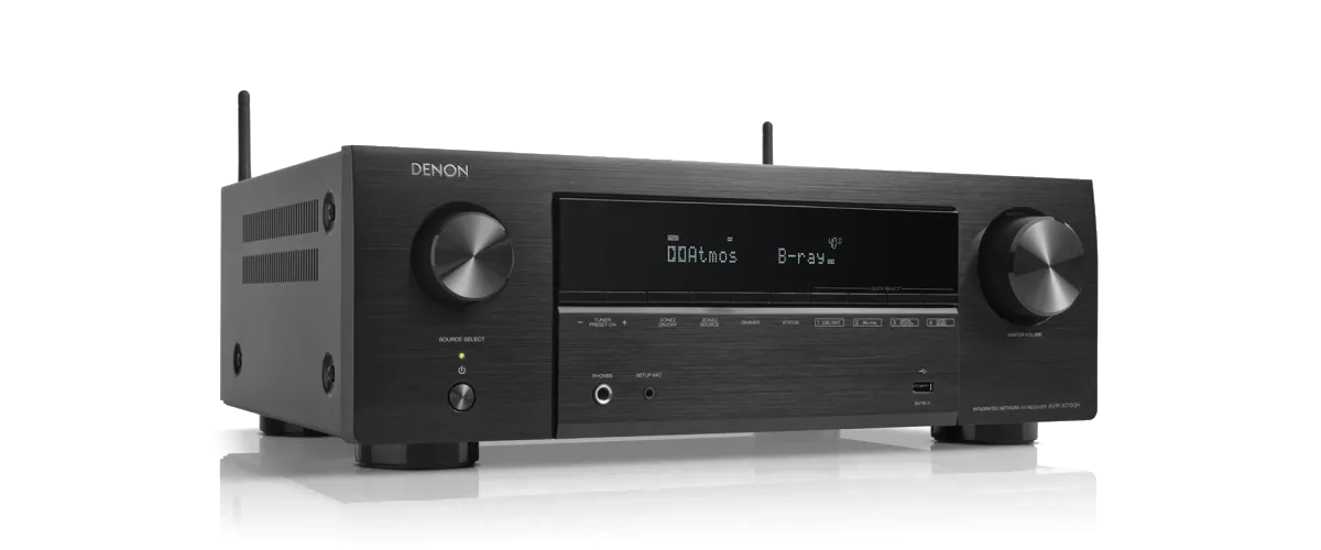 Denon AVR-X1700H Surround Sound Receiver - [7.2x80W 8K BT Wi-Fi HEOS USB Phono] at Toma Audio