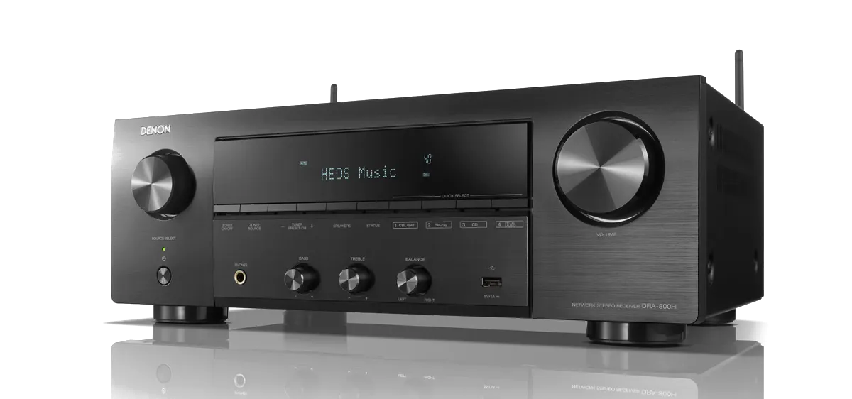 Denon DRA-800H Stereo Receiver - [2x100W BT Wi-Fi HEOS DAC USB Phono Tuner HDMI] at Toma Audio