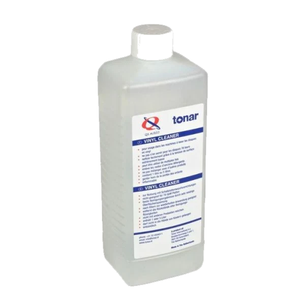 QS Audio Tonar Vinyl Cleaner — 1 L bottle view at Toma Audio