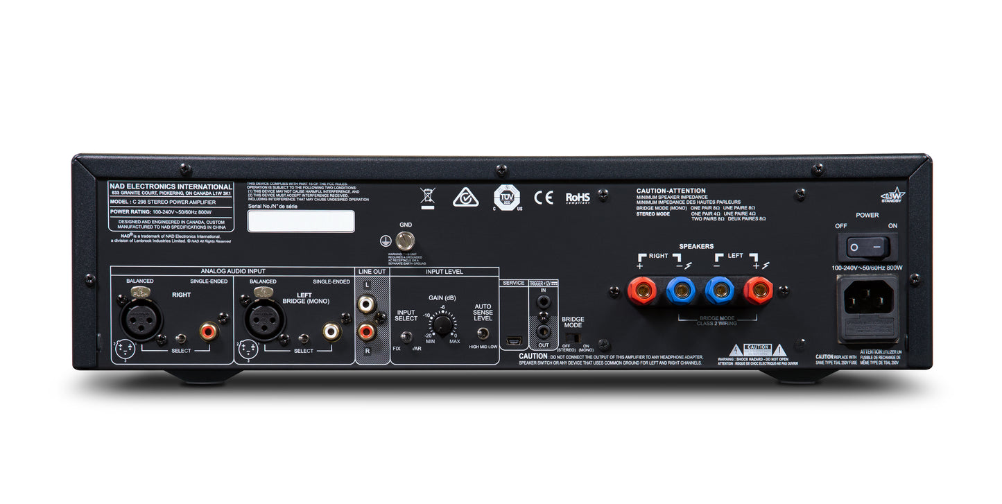 NAD C 298 Power Amplifier [2x185W]