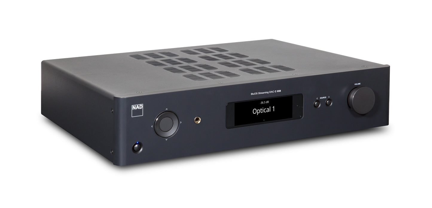 NAD C 658 Streaming Dac and Preamplifier - [DAC PRE USB BT Wi-Fi BluOS Phono]