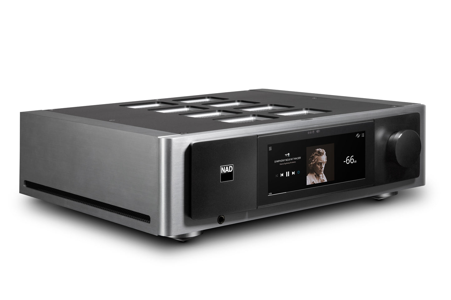 NAD M33 Integrated Streaming Amplifier - [2x200W DAC USB BT Wi-Fi BluOS HDMI AES/EBU XLR Phono]