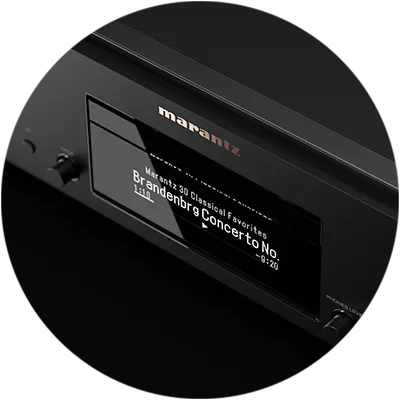 Marantz SACD 30n, front-panel detail at Toma Audio