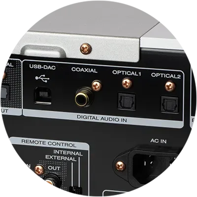 Marantz SACD 30n, rear connection detail at Toma Audio