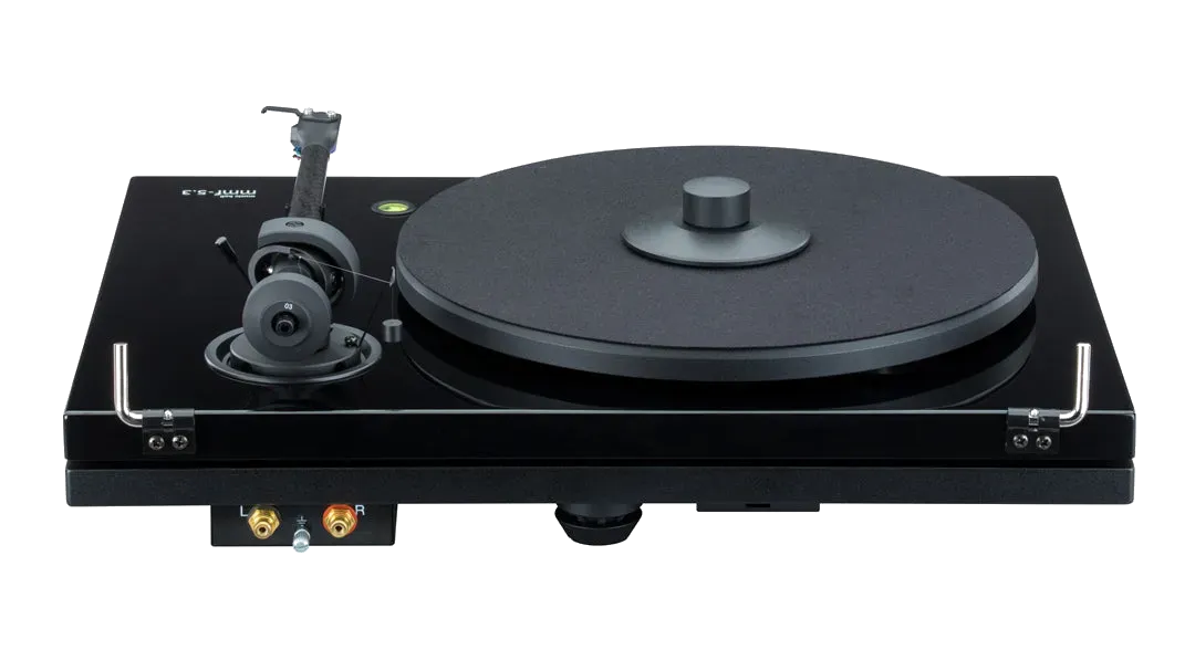 Music Hall mmf-5.3 Black Manual Turntable - [LP Manual], rear view at Toma Audio