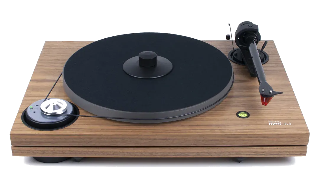 Music Hall mmf-7.3 se Manual Turntable - [LP Manual], walnut angle at Toma Audio