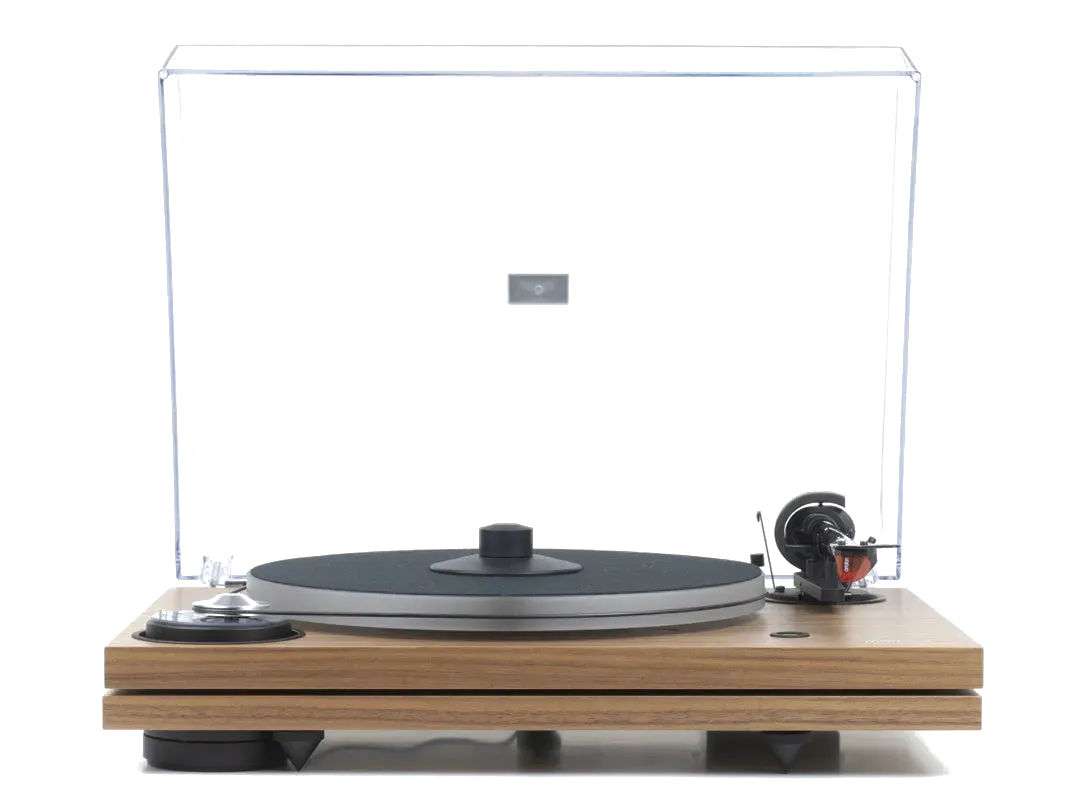 Music Hall mmf-7.3 se Manual Turntable - [LP Manual], walnut detail at Toma Audio