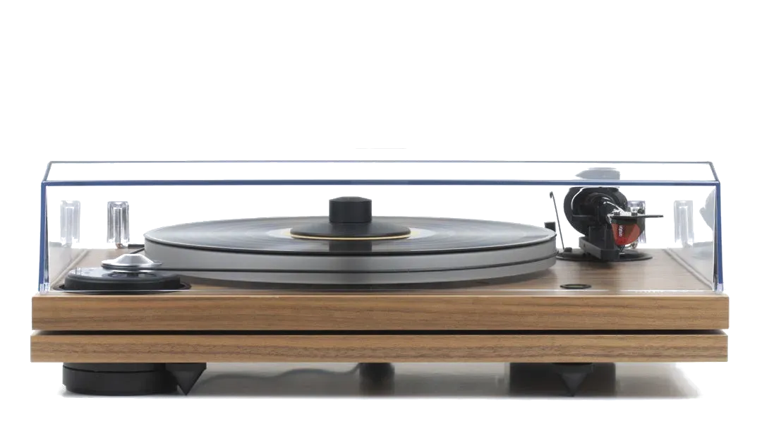 Music Hall mmf-7.3 se Manual Turntable - [LP Manual], walnut side at Toma Audio