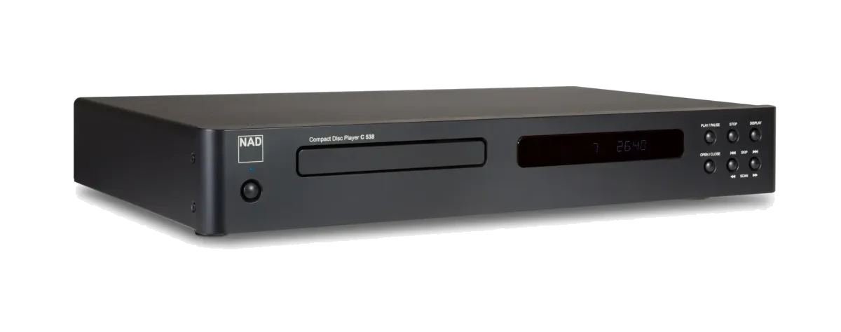 NAD C 538 CD Player - [CD] three-quarter view at Toma Audio