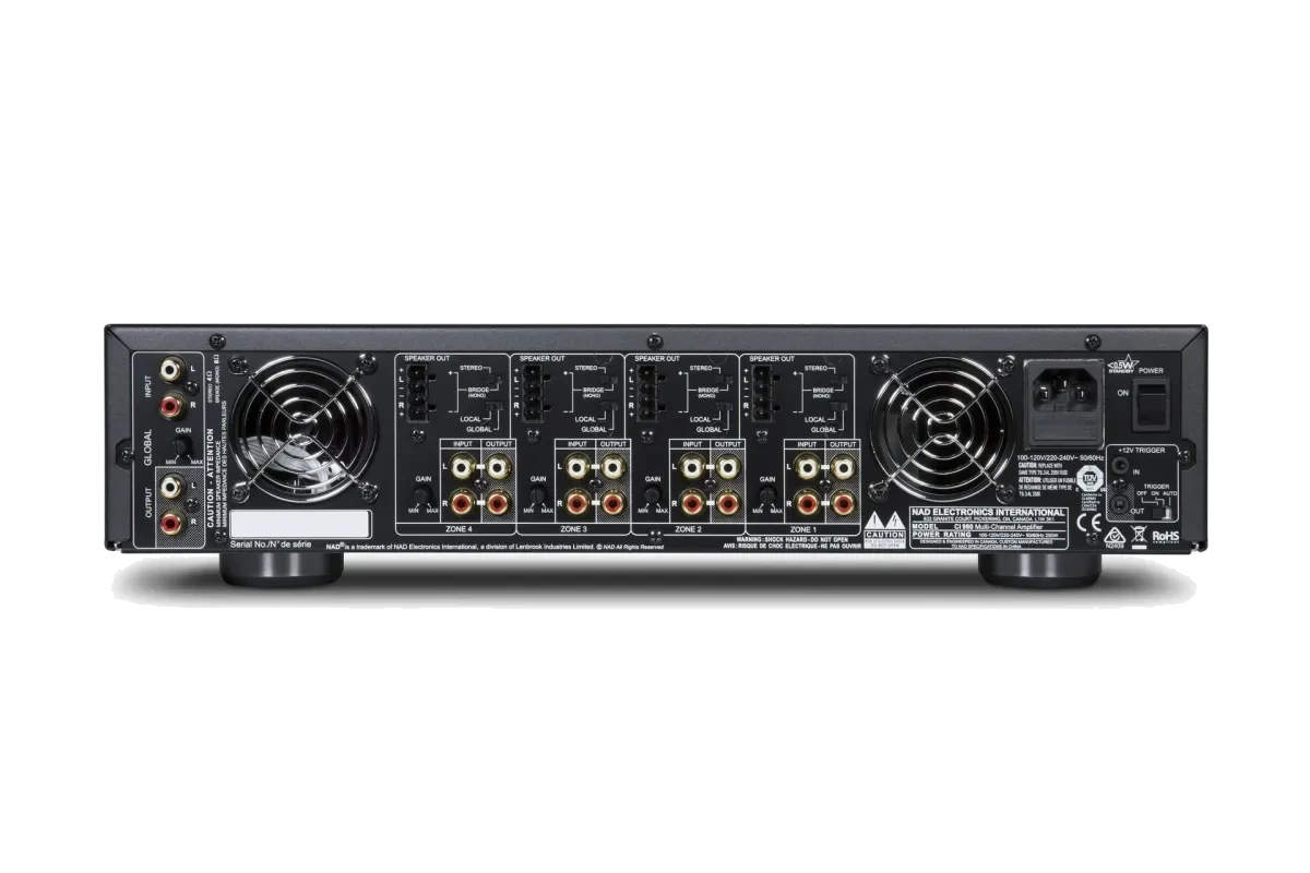 NAD CI 980 - [8x50W] rear panel at Toma Audio