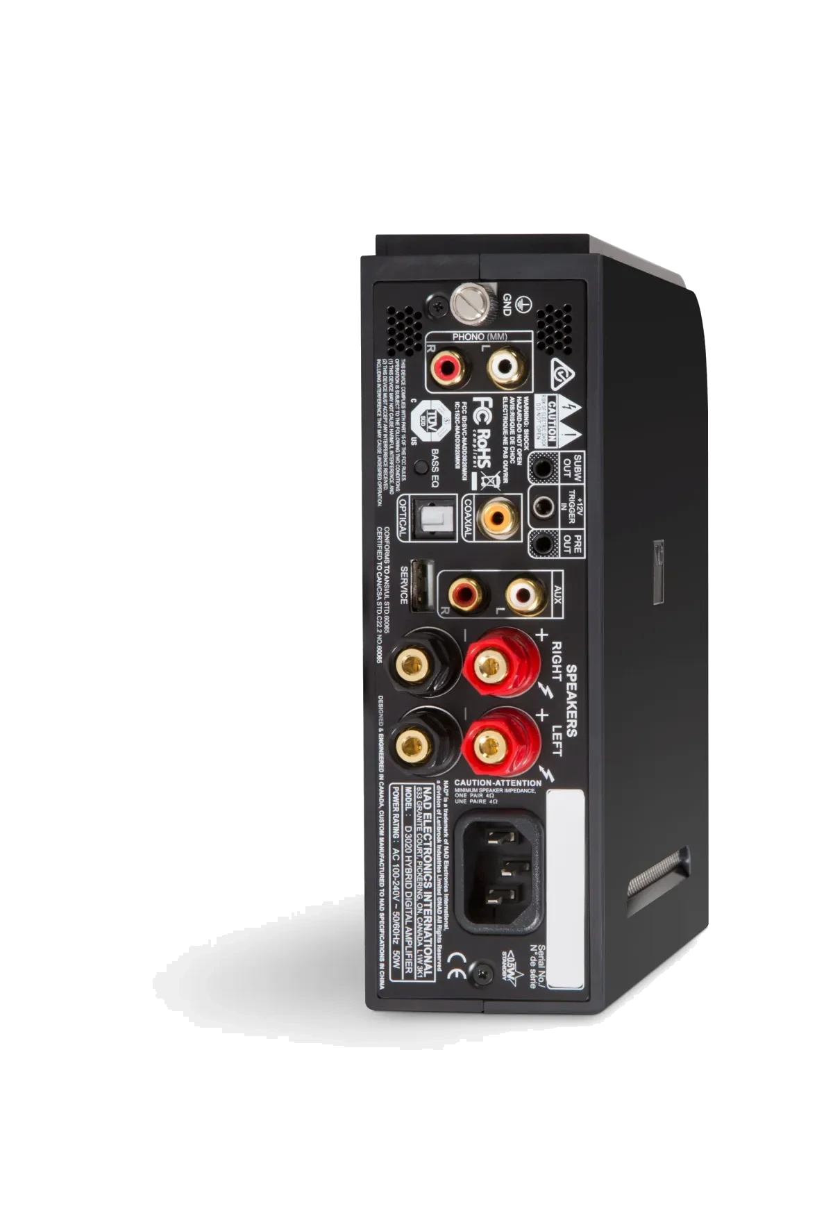 NAD D 3020 v2 - [2x30W DAC Phono] rear panel at Toma Audio