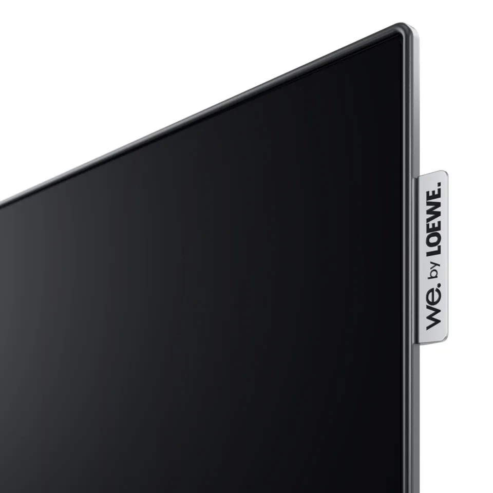 Loewe We SEE 4K OLED 65 Smart TV, side detail at Toma Audio