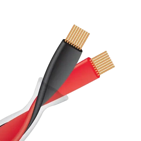 Wireworld Helicon 16X OFC Speaker Cable P/Mtr, store cut view at Toma Audio